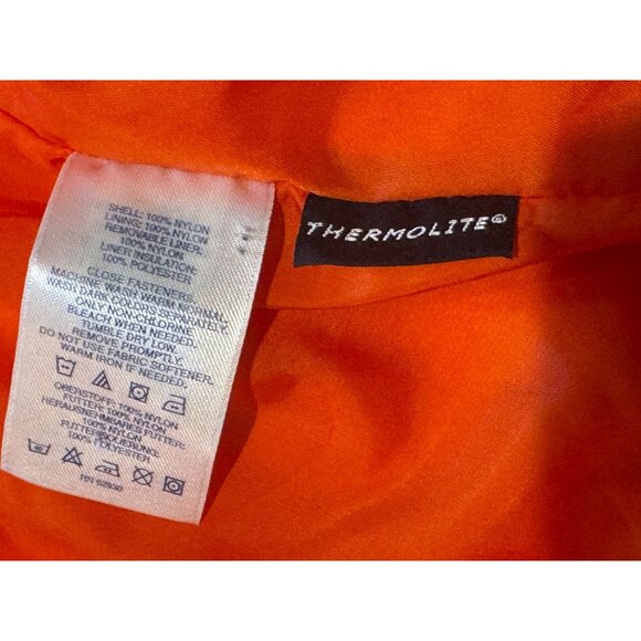 Lands’ End Women’s XL Quilted Jacket – Pumpkin Orange Thermolite Insulation - Picture 2 of 8